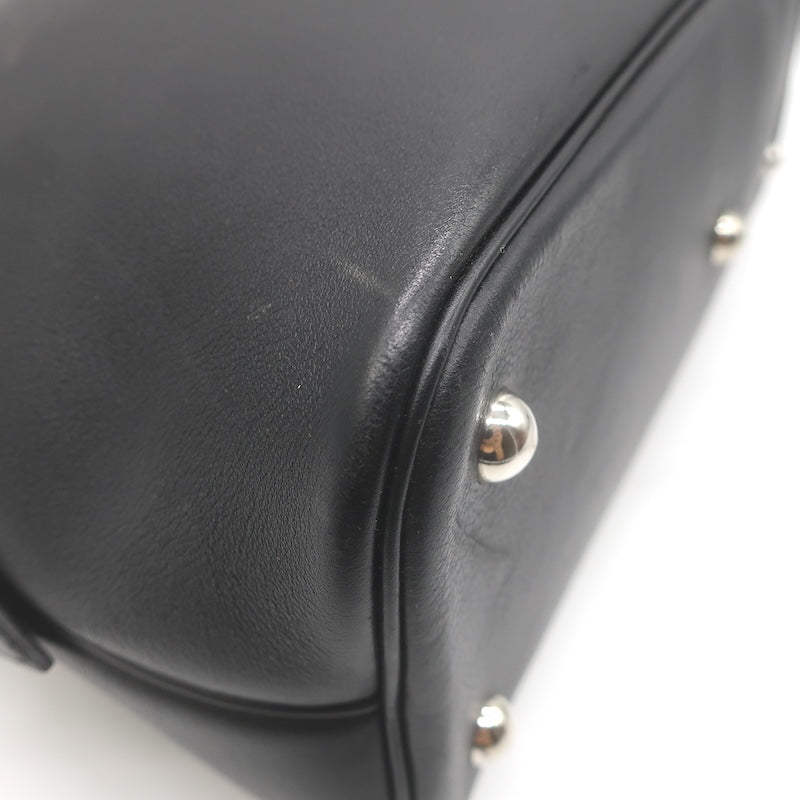 Hermes 2006 Bolide Web 1923 Bag Black Swift Leather Palladium Hardware