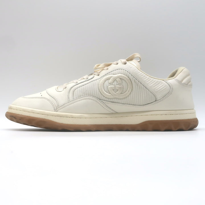 Gucci MAC80 GG Low Top Sneakers Ecru Leather Size 9