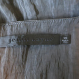 Jenni Kayne Alyssandra Empire Waist Maxi Dress Charcoal Taffeta Size Extra Small