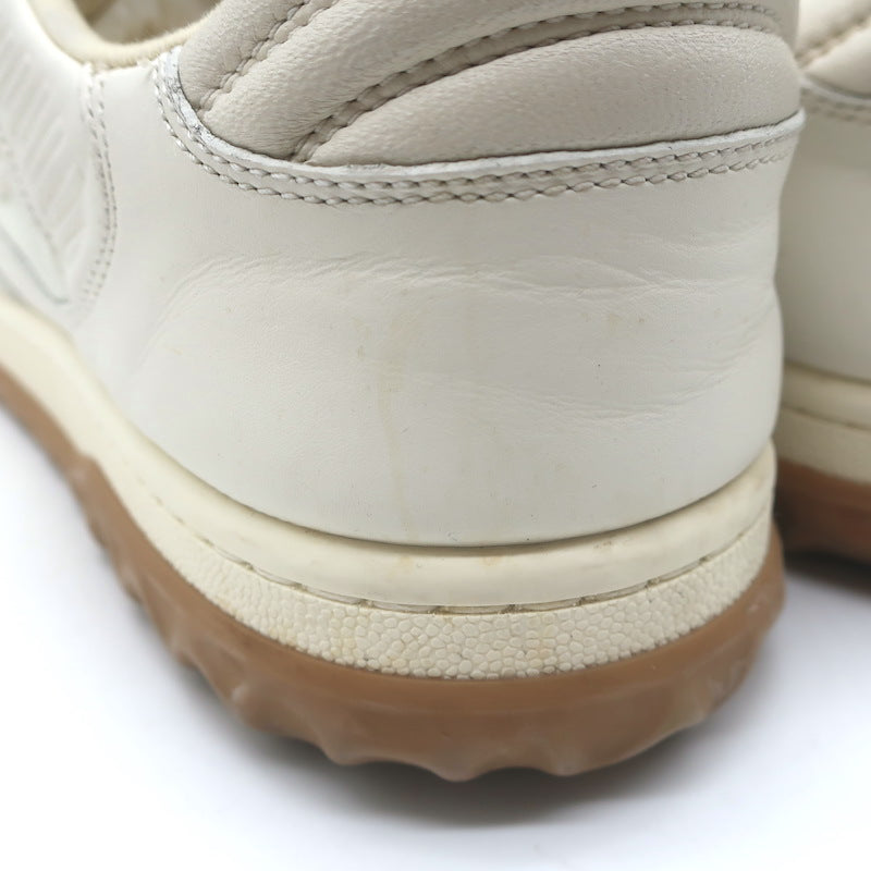 Gucci MAC80 GG Low Top Sneakers Ecru Leather Size 9
