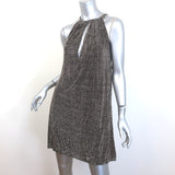 Saint Laurent Micro-Studded Mini Halter Dress Rose Gold/Black Size Extra Small