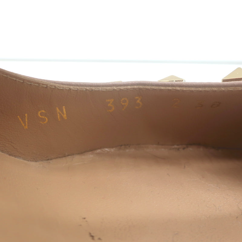 Valentino Rockstud caged slingback pumps, black patent and poudre leather, authentic pre-owned with light wear