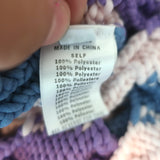 AKNVAS Hayley Cable Knit Sweater Purple/Light Pink Size Extra Small