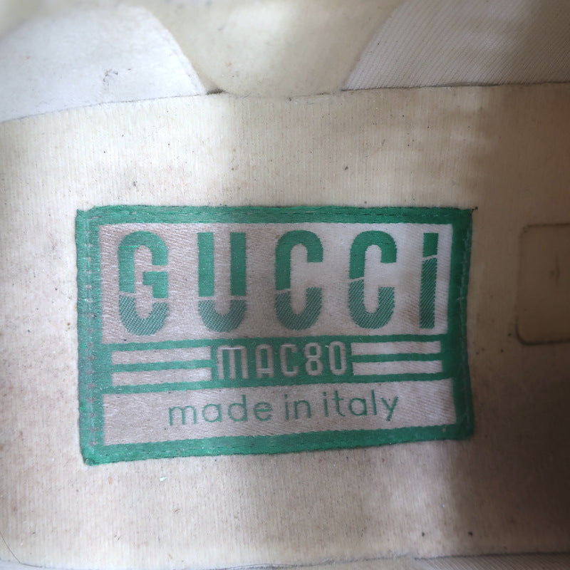 Gucci MAC80 GG Low Top Sneakers Ecru Leather Size 9