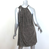 Saint Laurent Micro-Studded Mini Halter Dress Rose Gold/Black Size Extra Small