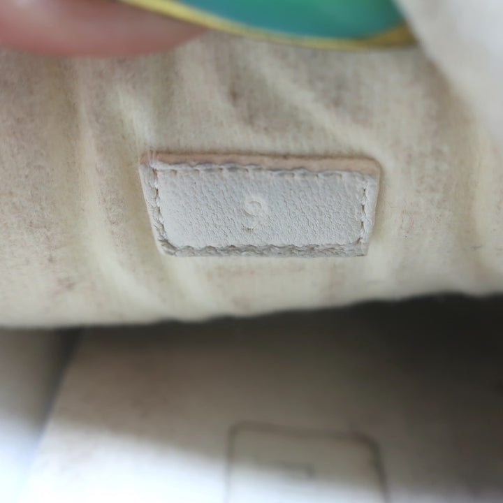 Gucci MAC80 GG Low Top Sneakers Ecru Leather Size 9
