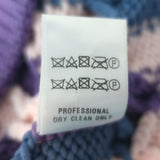 AKNVAS Hayley Cable Knit Sweater Purple/Light Pink Size Extra Small