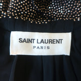 Saint Laurent Micro-Studded Mini Halter Dress Rose Gold/Black Size Extra Small
