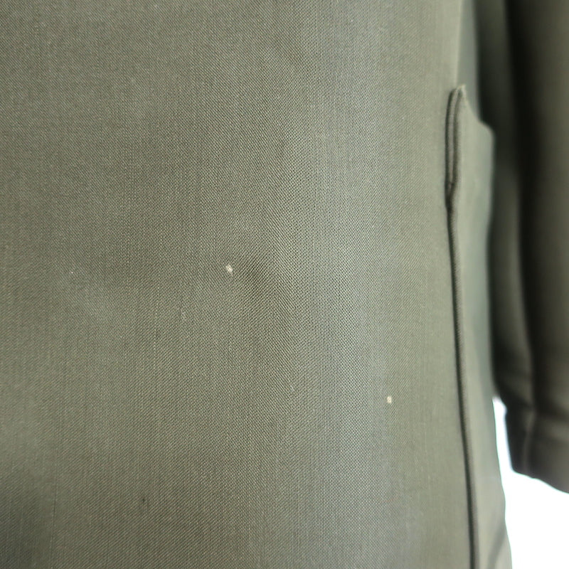 Jil Sander Button-Front Coat Forest Green Wool-Blend Size 40