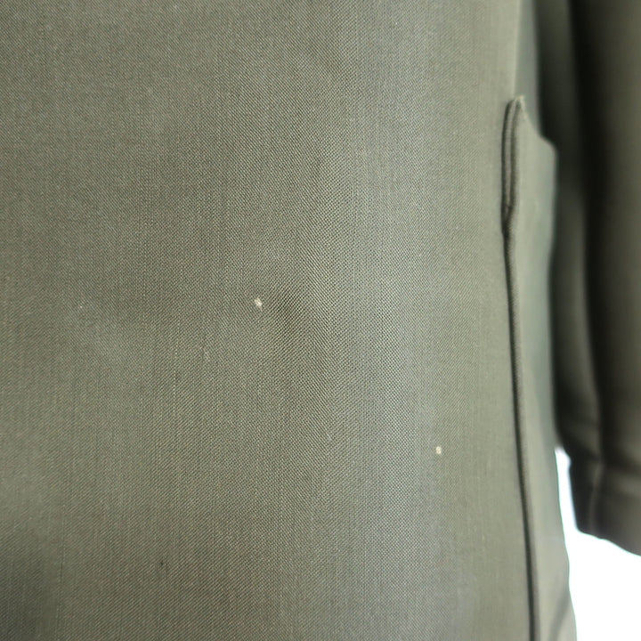 Jil Sander Button-Front Coat Forest Green Wool-Blend Size 40