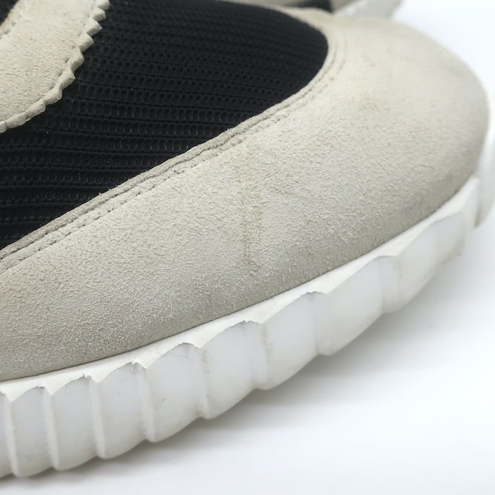 Hermes Bouncing Sneakers Black Mesh &amp; Light Gray Suede Size 43.5