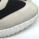 Hermes Bouncing Sneakers Black Mesh & Light Gray Suede Size 43.5