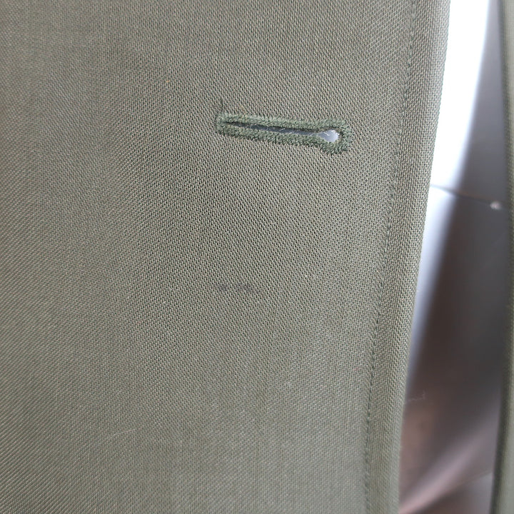 Jil Sander Button-Front Coat Forest Green Wool-Blend Size 40