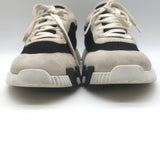 Hermes Bouncing Sneakers Black Mesh & Light Gray Suede Size 43.5