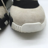 Hermes Bouncing Sneakers Black Mesh & Light Gray Suede Size 43.5