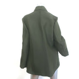 Jil Sander Button-Front Coat Forest Green Wool-Blend Size 40
