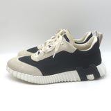 Hermes Bouncing Sneakers Black Mesh & Light Gray Suede Size 43.5