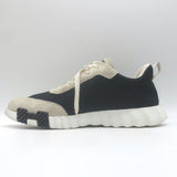 Hermes Bouncing Sneakers Black Mesh & Light Gray Suede Size 43.5