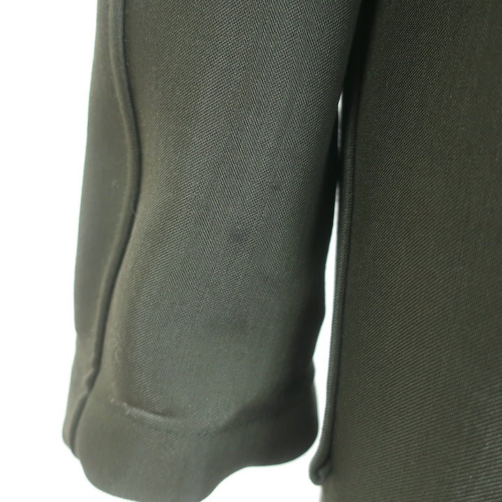 Jil Sander Button-Front Coat Forest Green Wool-Blend Size 40