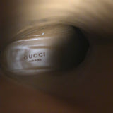 Gucci Lucille bamboo-heel knee-high boots in black suede and leather, authentic, pre-owned luxury, gently worn.