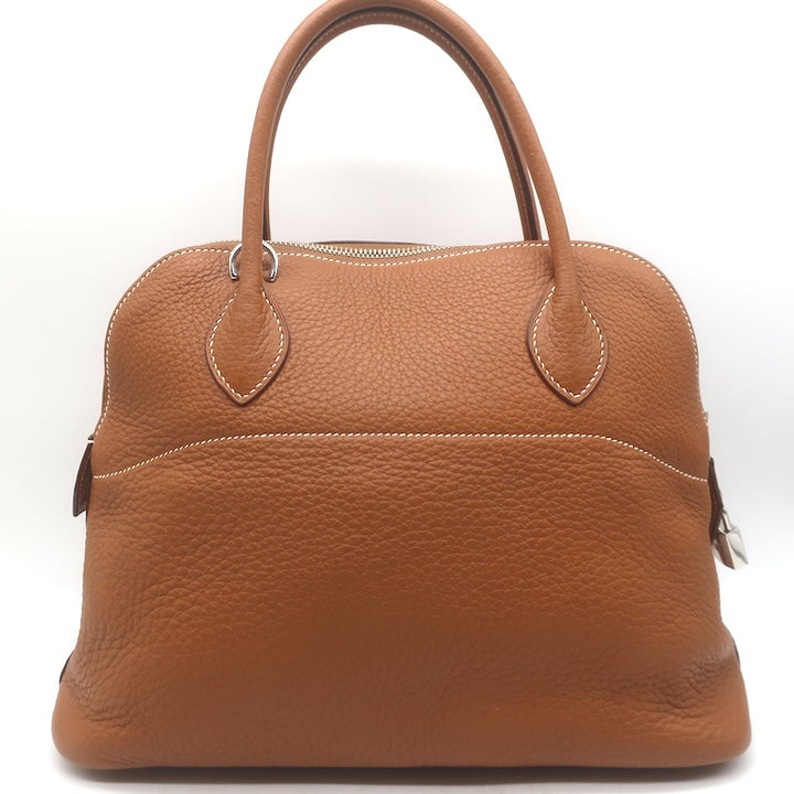 Hermes 2006 Bolide 31 Bag Gold Taurillon Clemence Leather Palladium Hardware