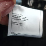 Chanel Frayed Boucle Tweed Skirt Black Checked Wool-Blend Size 40