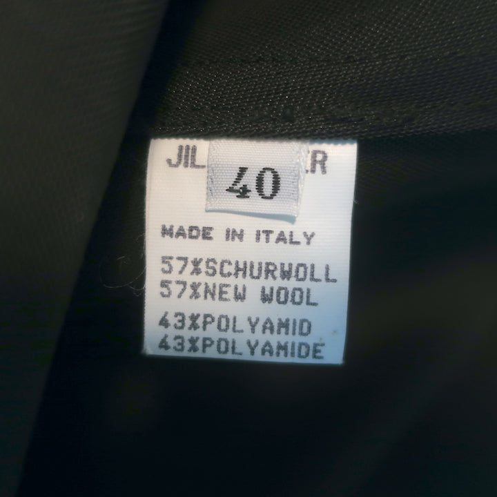 Jil Sander Button-Front Coat Forest Green Wool-Blend Size 40