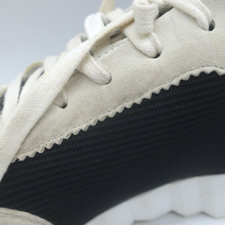 Hermes Bouncing Sneakers Black Mesh &amp; Light Gray Suede Size 43.5