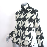 Bogner Robyn Houndstooth Fleece Jacket Black & Cream Size US 8
