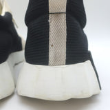 Hermes Bouncing Sneakers Black Mesh & Light Gray Suede Size 43.5