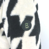 Bogner Robyn Houndstooth Fleece Jacket Black & Cream Size US 8