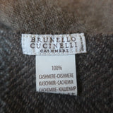 Brunello Cucinelli Fringed Cashmere Colorblock Scarf Brown/Gray