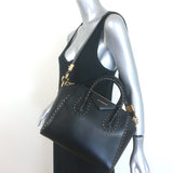 Givenchy Small Antigona chain-trimmed leather crossbody in black with gold hardware, authentic pre-owned luxury handbag
