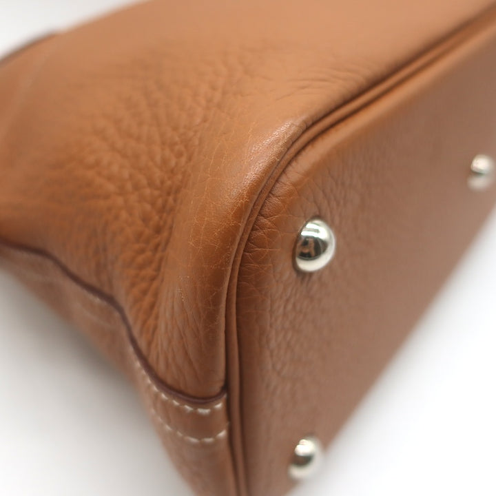 Hermes 2006 Bolide 31 Bag Gold Taurillon Clemence Leather Palladium Hardware