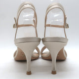 Christian Dior Dway Lurex-Embroidered Ankle Strap Sandals Pale Gold Size 37.5