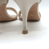 Christian Dior Dway Lurex-Embroidered Ankle Strap Sandals Pale Gold Size 37.5