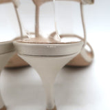 Christian Dior Dway Lurex-Embroidered Ankle Strap Sandals Pale Gold Size 37.5