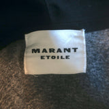 Isabel Marant Etoile Mansel Glitter Logo Hoodie Sweatshirt Black Size 40