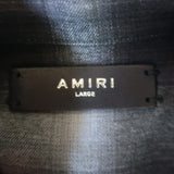 Amiri Distressed Ombre Plaid Flannel Shirt Blue Size Large