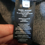 Isabel Marant Etoile Mansel Glitter Logo Hoodie Sweatshirt Black Size 40
