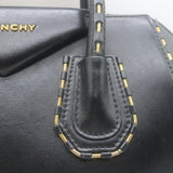 Givenchy Chain-Trimmed Small Antigona leather crossbody in black with gold hardware, authentic pre-owned