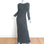 Balmain Sequined Open-Back Gown Black Size 42 Long Sleeve Maxi Dress