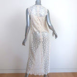 Alice + Olivia Lace Tunic Ivory Size Medium Sleeveless Maxi Dress