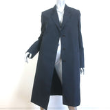 Jil Sander Navy Button-Front Coat Navy Polyester Size 38