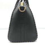 Givenchy Small Antigona chain-trimmed black leather crossbody bag, gold hardware, pre-owned.