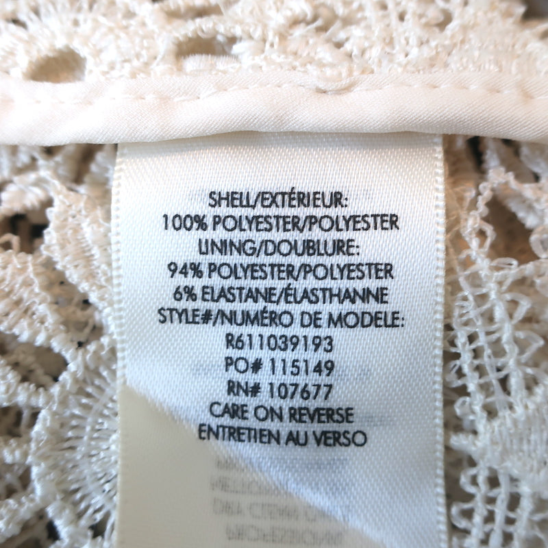 Alice + Olivia Lace Tunic Ivory Size Medium Sleeveless Maxi Dress