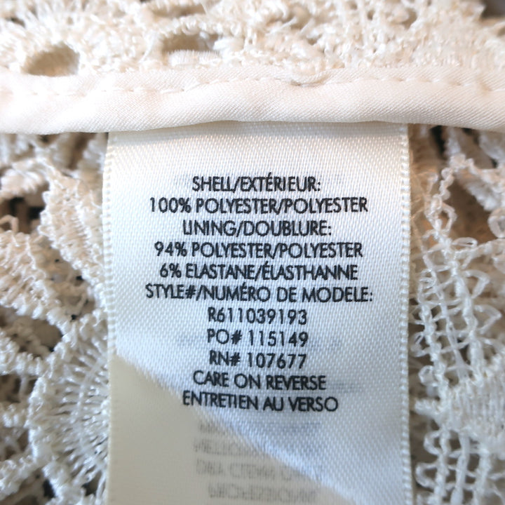 Alice + Olivia Lace Tunic Ivory Size Medium Sleeveless Maxi Dress