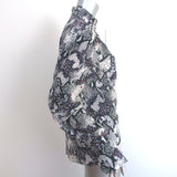 Isabel Marant Lamia Blouse Snakeskin Print Silk Size 44 Long Sleeve Top