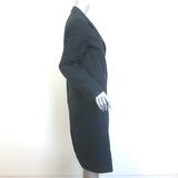 Jil Sander Navy Button-Front Coat Navy Polyester Size 38