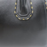 Givenchy Chain-Trimmed Small Antigona black leather crossbody with gold hardware, authentic pre-owned, light wear